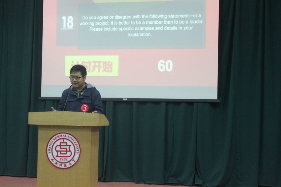 选手的精彩演讲